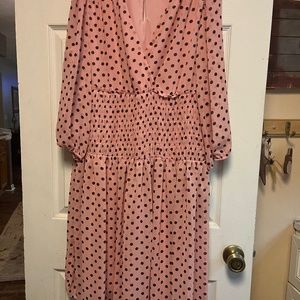 Tea rose chiffon dress